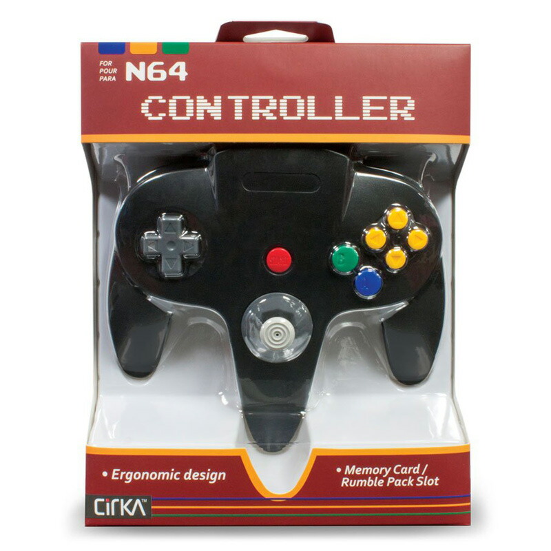 N64 Cirka Controller Black ホットコーナー党派製 Nintendo64 差し替えるコントローラ 涅色 M Bk Afic Association Org