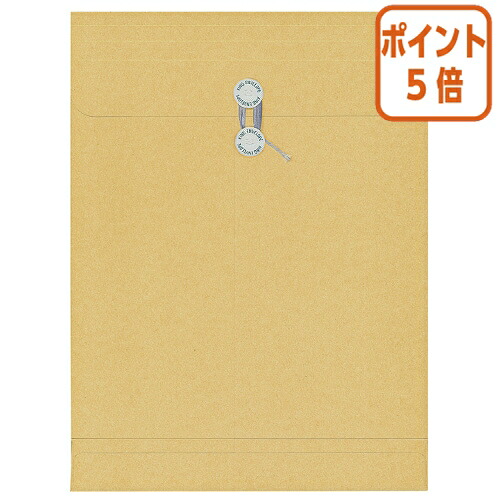 ★3月12日17時注文分よりポイント5倍★ キングコーポレーション ハトメ付クラフト封筒　角２マチ付　＋３５ｍｍ　　１００枚入 110321
