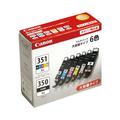 キヤノン キヤノン対応インクカートリッジ　ＢＣＩ－３５１ＸＬ＋３５０ＸＬ／６ＭＰ BCI351XL350XL/6