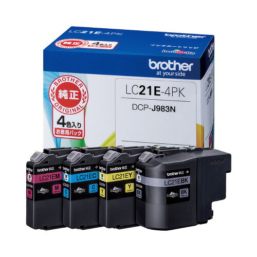 ブラザー ブラザー純正インク　ＬＣ２１Ｅ－４ＰＫ　４色パック LC21E-4PK