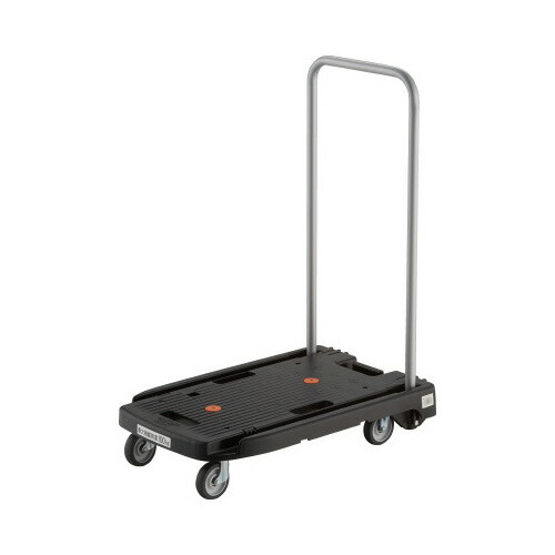トラスコ中山 小型樹脂製運搬車こまわり君　省音タイプ　ブラック　耐荷重１００ｋｇ MP-6039N2-BK