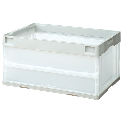カウネット 折りたたみコンテナ　フタなし　４０Ｌ　グレー　１０個 4175-7543｜文具屋さん　支店