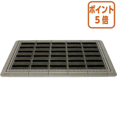 ★3月12日17時注文分よりポイント5倍★ 山崎産業 エバック　ブラシハードマット　裏地なし　Ｗ９００×Ｄ６００ｍｍ　グレー F-117-6-GR 11,903円