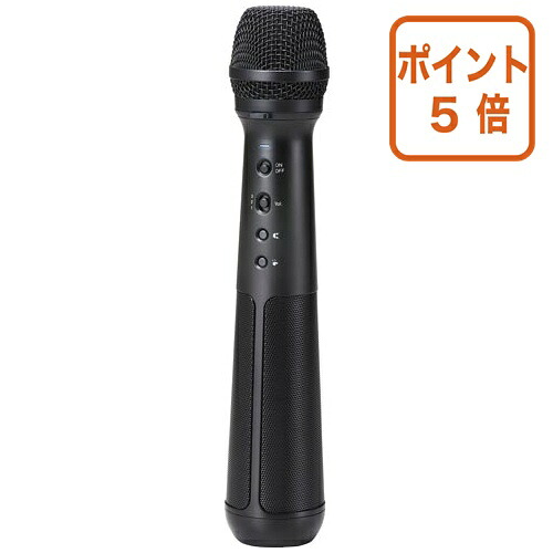 ★7月16日17時注文分よりポイント5倍★キングジム スピ&minus;カ&minus;付きマイク　サイレン・ホイッスル機能付き SPMC10-BK｜文具屋さん　支店