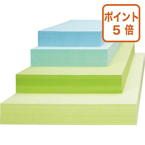 ★7月16日17時注文分よりポイント5倍★カウネット パ)マルチカラーペーパー A3 ライトグリーン 1箱 5063-1216|文具屋さん 支店