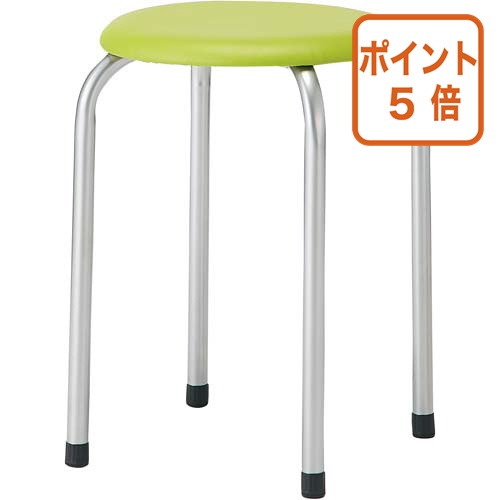 ★7月16日17時注文分よりポイント5倍★トキオ スツールＭ&minus;２２　グリーン　６脚セット M-22YG｜文具屋さん　支店