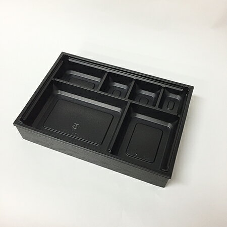 【高級弁当】ワン折重 81×55黒焼杉/Y黒底/共蓋 (400セット)高級折箱 ワンオリ 弁当容器 使い捨て仕出し 懐石 会席 祝膳