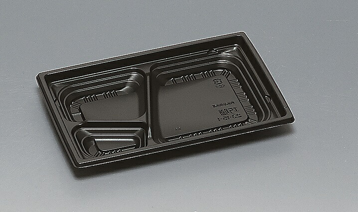 ★送料無料★巧膳23-15-1 本体 黒（900枚/ケース）　使い捨て容器｜パケットポーチェ