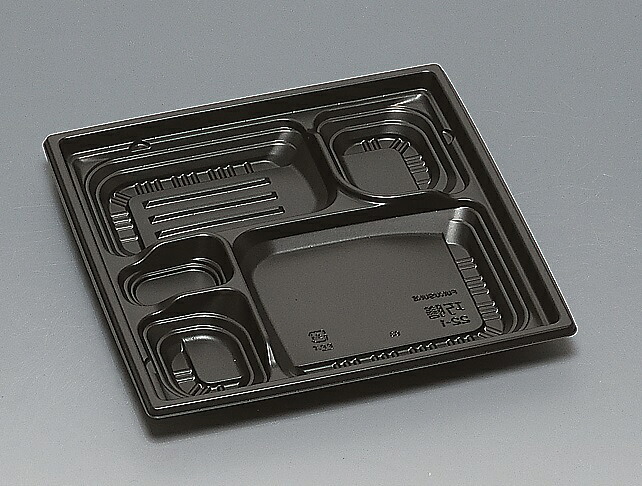 ★送料無料★巧膳22-1 本体 黒（600枚/ケース）　使い捨て容器