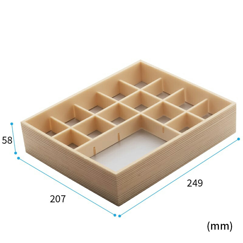 大人気の 折箱 関東杉5.0 249×207×58 共蓋面取15マス仕切付 ケース66入 使い捨て弁当箱 お弁当容器 高級弁当 業務用 テイクアウト  デパ地下 駅弁 お重弁当 焼肉弁当 仕出し弁当 行楽弁当折 fucoa.cl