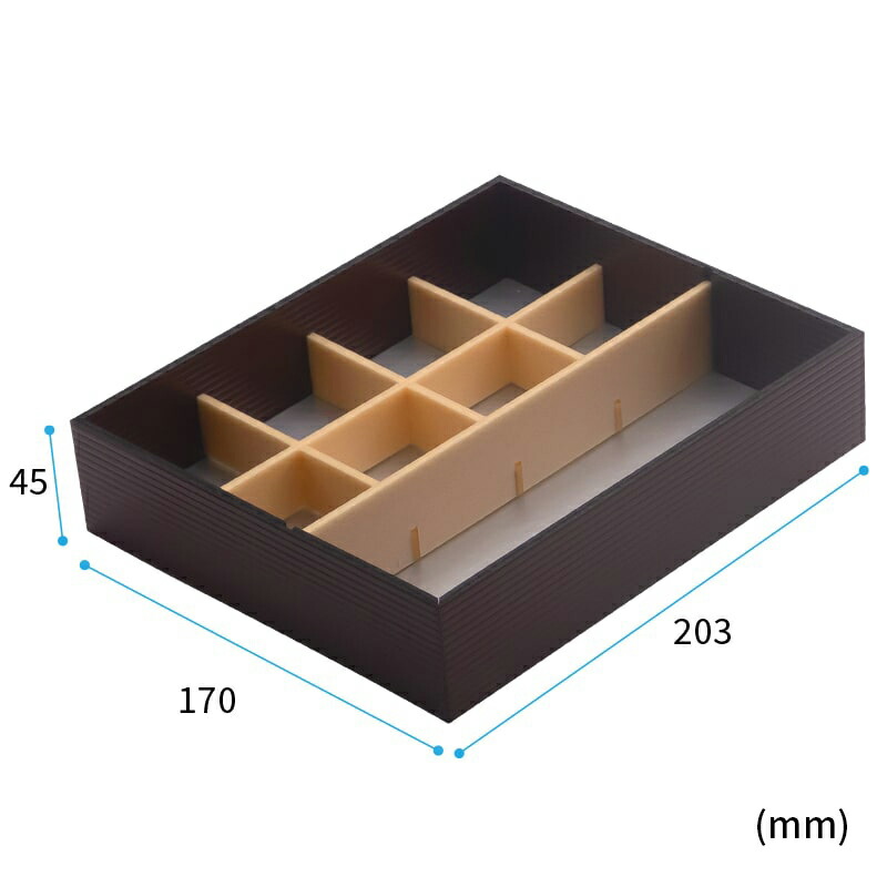 信頼】 折箱 濃茶3.8 203×170×45 共蓋面取9仕切付 ケース132入 使い捨て弁当箱 お弁当容器 高級弁当 業務用 テイクアウト デパ地下  駅弁 お重弁当 焼肉弁当 仕出し弁当 行楽弁当折 fucoa.cl