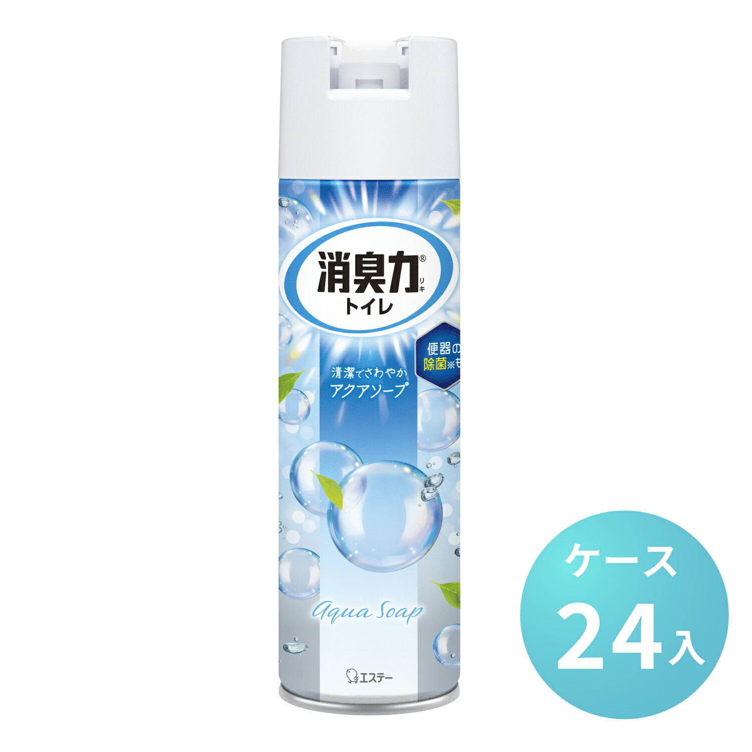 消臭力 トイレ用 消臭スプレー アクアソープ 芳香剤 (365ml)[ケース24本入] エステー