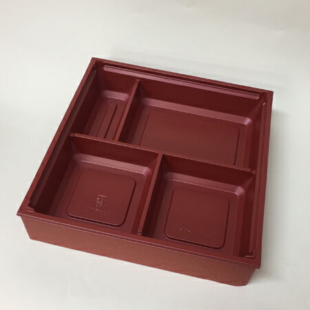 【高級弁当】ワン折重 70D赤金杉/赤底/共蓋 (400セット)高級折箱/弁当容器/使い捨て/仕出し/懐石/会席/祝膳/法事｜パケットポーチェ