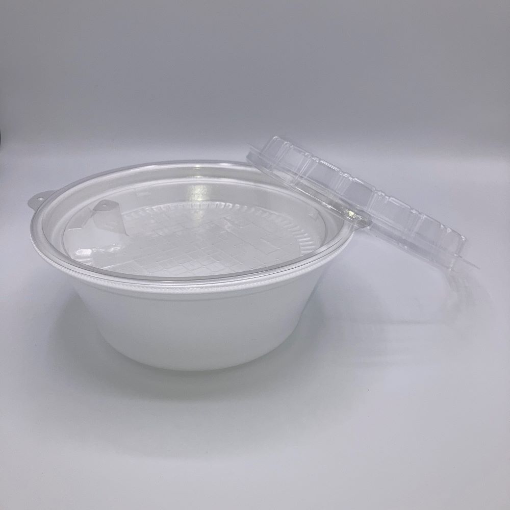 テイクアウト 「小ロット対応商品」DLV麺20(78)本体白・中皿・嵌合蓋セット[５０枚]　エフピコ　使い捨て デリバリー どんぶり 丼 プラスチック容器 配達 出前 持ち帰り