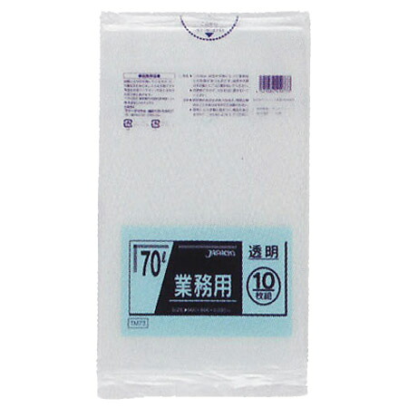 業務用ポリ袋 透明 TM73 70L 0.035mm (10枚×40冊/ケース)|パケットポーチェ