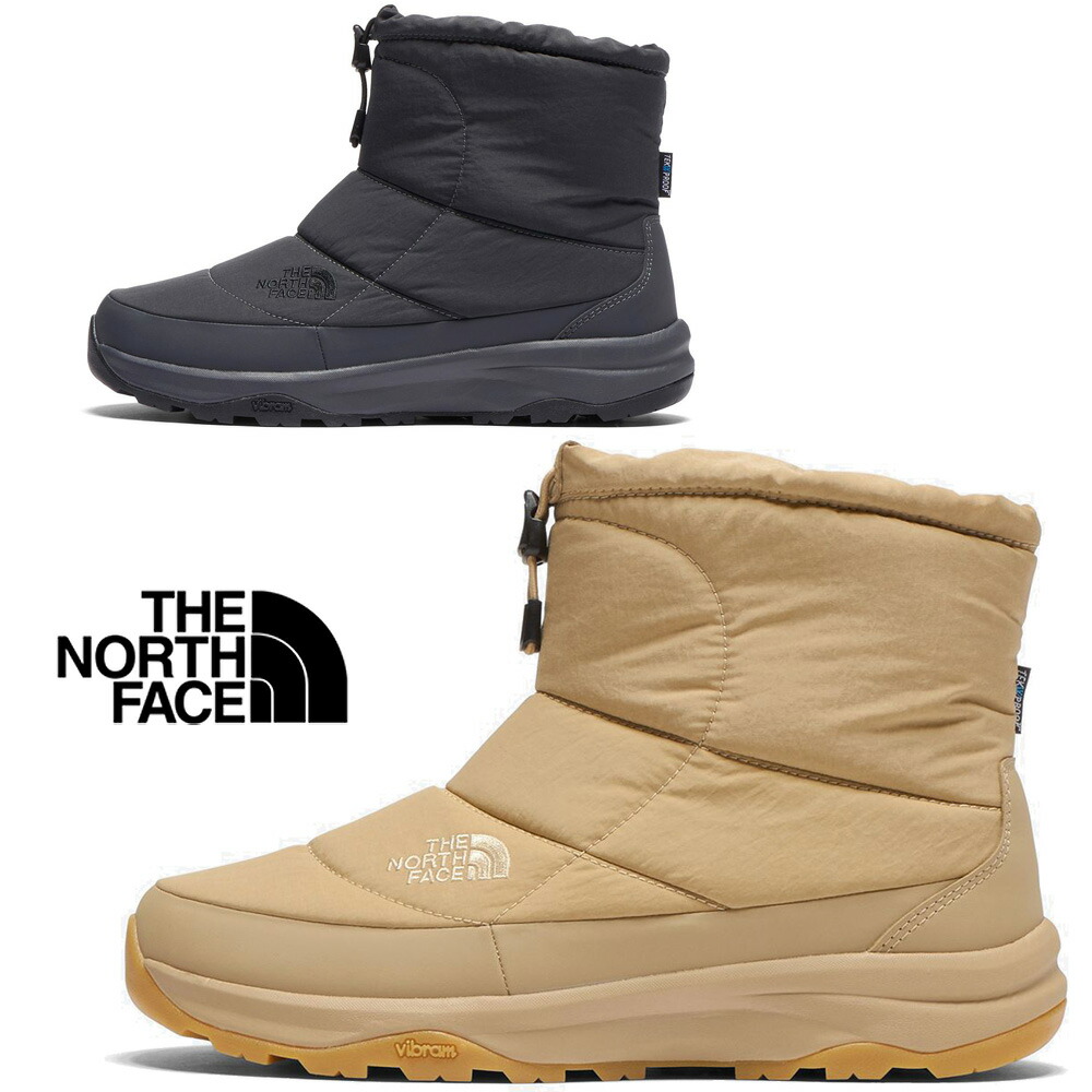 THE NORTH FACE ブラック ショートブーツ THE NORTH FACE ノースフェイス 撥水 ヌプシ ショート ブーツ