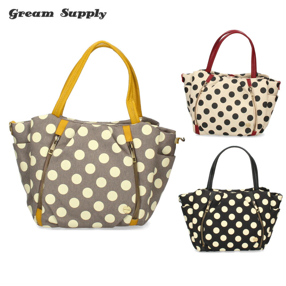 楽天市場】牛革付属ドット柄2wayバルーンバッグ／グリームサプライ