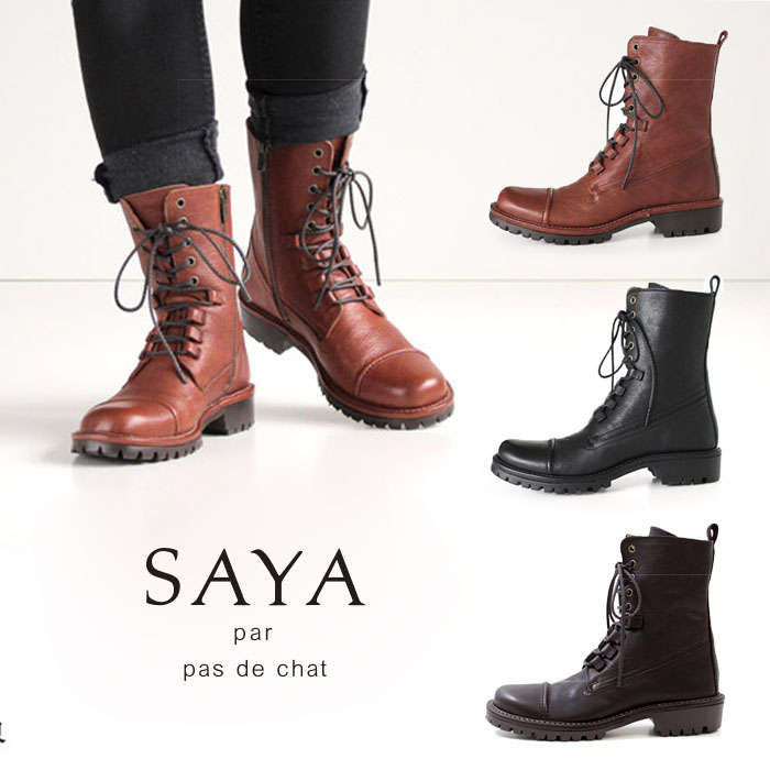 楽天市場】SAYA サヤ レディース ブーツ ショートブーツ レースアップ