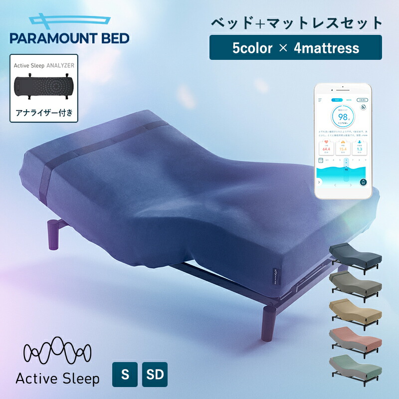 【百貨店SALE押さえる 尖んがり2倍】パラマウントベッド 電動寝台 Active Sleep Bed Wひな形 活動的 休止状態 寝台 + マットレス  シングル 虚蝉ダブル 自動小銃動かす寝台 入眠角度 + 自動小銃動かす 起こすこと自動小銃動かす 入眠受け支える 御休み受け支える