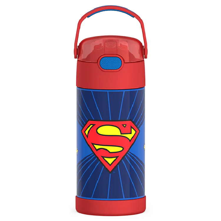 【1月20日限定◆ポイント3倍】サーモス ステンレス ストロー 水筒 ステンレス水筒 スーパーマン ストロー 350ml THERMOS キャラクター 子供画像