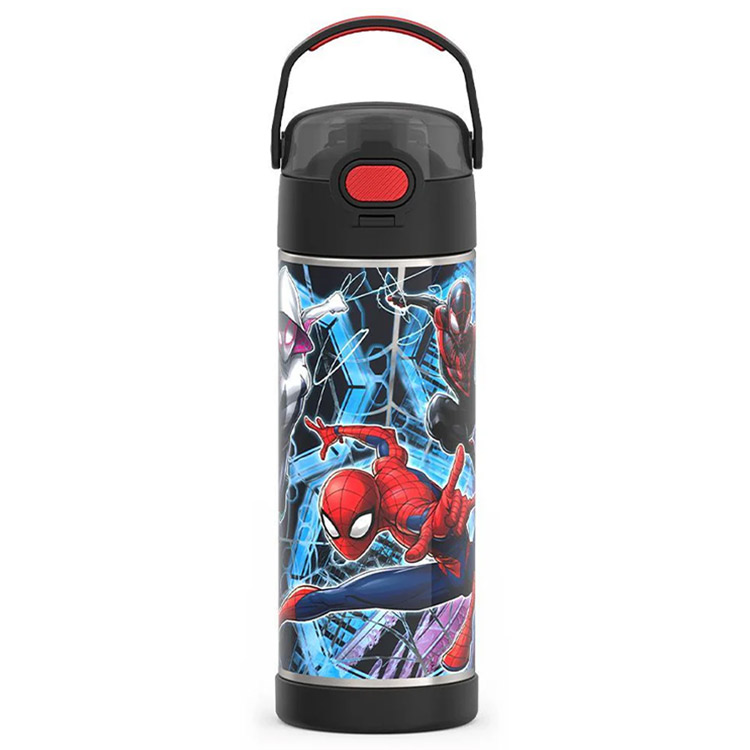 【マラソン限定◆POINT3倍】サーモス ステンレス 水筒 スパイダーマン 直のみ 470ml THERMOS 無地 子供 大人 ワンタッチ おしゃれ 洗いやすい 保冷 保温 SPIDER-MAN画像