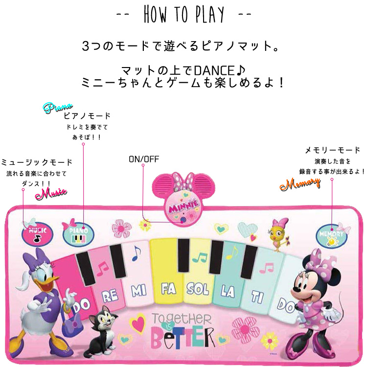 Paranino Formalstyle Music Piano Mat Disney Minnie Mouse 3 Years