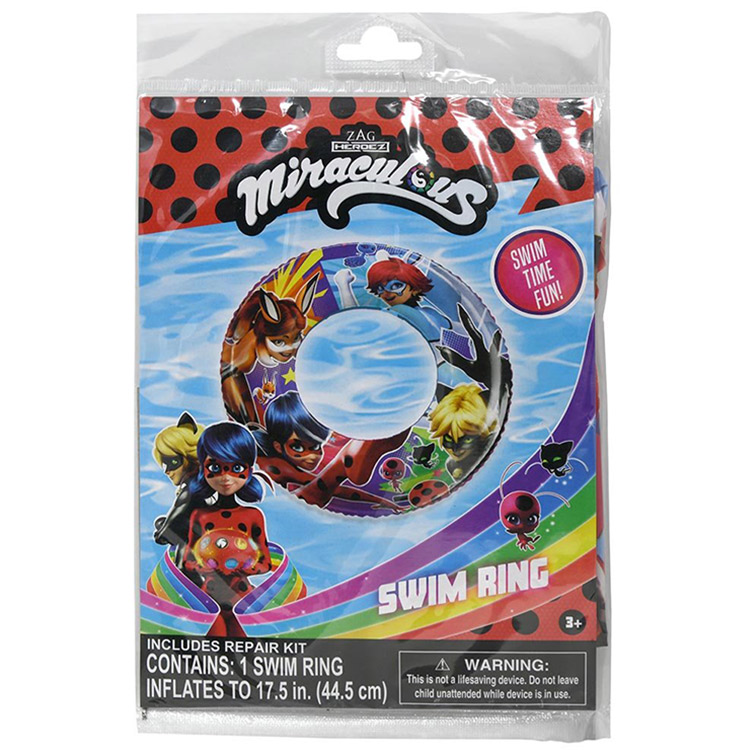 送料無料/ スイムリング キッズ ミラキュラス レディバグ＆シャノワール レディバグ 浮き輪 子供 水遊び 浮具 フロート画像