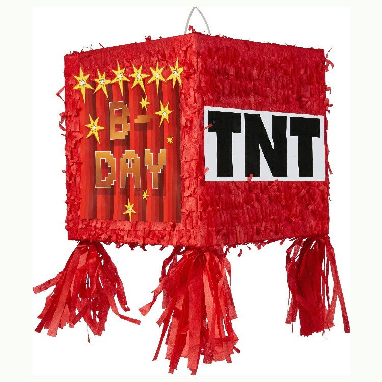 【マラソン限定◆POINT3倍】ピニャータ マインクラフト TNT デコレーション デコ 26cm 誕生日 くす玉 飾り付け 誕生日飾り付け 室内装飾 バースデー キャラクター Minecraft