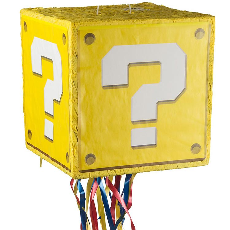【マラソン限定◆POINT3倍】ピニャータ スーパーマリオ マリオキューブ デコレーション デコ 27cm 誕生日 くす玉 飾り付け 室内装飾 バースデー キャラクター MARIO
