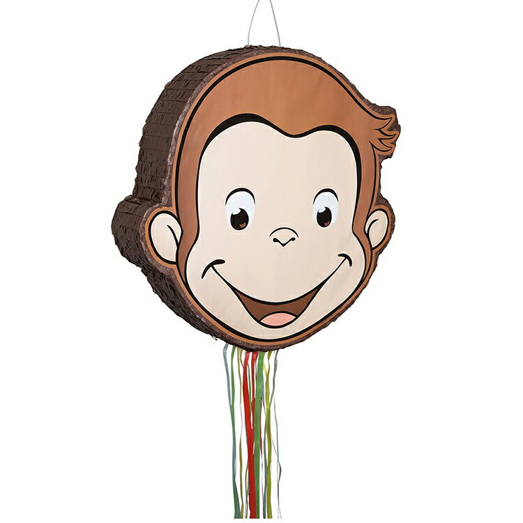 【マラソン限定◆POINT3倍】おさるのジョージ ピニャータ デコレーション デコ 51cm 誕生日 くす玉 飾り付け 誕生日飾り付け 室内装飾 バースデー キャラクター CURIOUS GEORGE