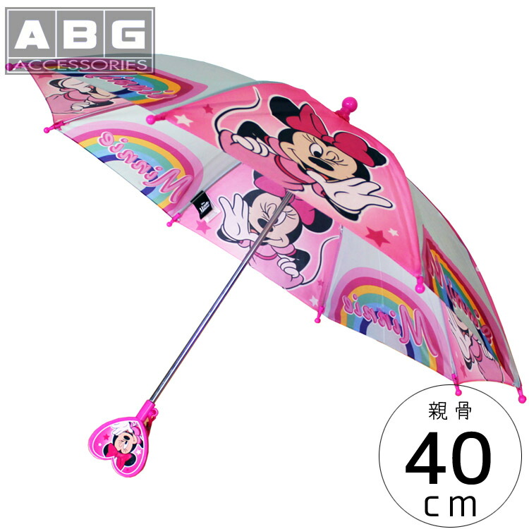 楽天市場 子ども傘 傘 キッズ 子供用 40cm ディズニー ミニーマウス Abg キッズ ベビー用品 パラニーニョ
