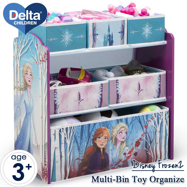 デルタ マルチ おもちゃ箱 ディズニー アナと雪の女王２子供用 家具 収納 キャラクター おもちゃ キッズ収納 Delta 最新コレックション