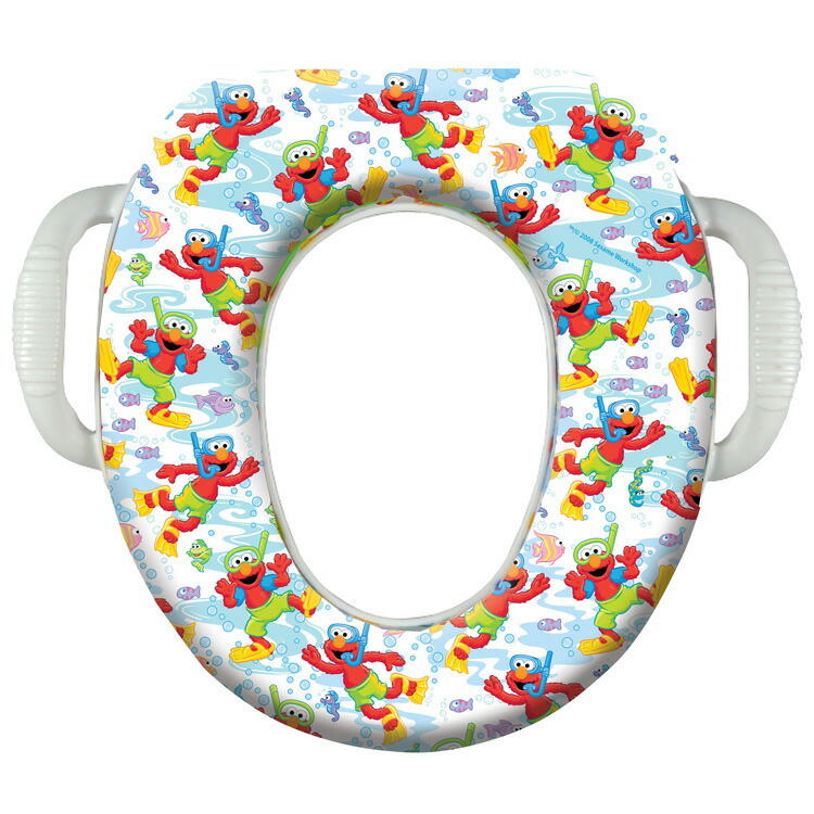 楽天市場 スプリングセール割引商品 ディズニー セサミストリート エルモ ホワイト ソフト補助便座 女の子 男の子 便座 携帯 キャラクターポッティシート おまる キッズ ベビー用品 パラニーニョ