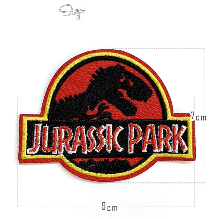 楽天市場 送料無料 ワッペン 恐竜 ジュラシックパーク ロゴ 刺繍 アイロン キャラクター 映画 Jurassic ワッペン 恐竜 アップリケ 大きい キッズ ベビー用品 パラニーニョ