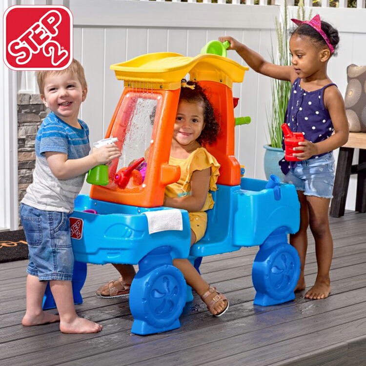 水遊びが大好きなお子さまに ジャンボサイズウォーターカー 洗車場がおうちにやってきた 夏物特集 スプラッシュ ステップ２ その他 水遊び カー ウォッシュ カー スプラッシュ センター ベランダ 庭 ウォーターテーブル Step2 4909 配送区分a キッズ ベビー用品