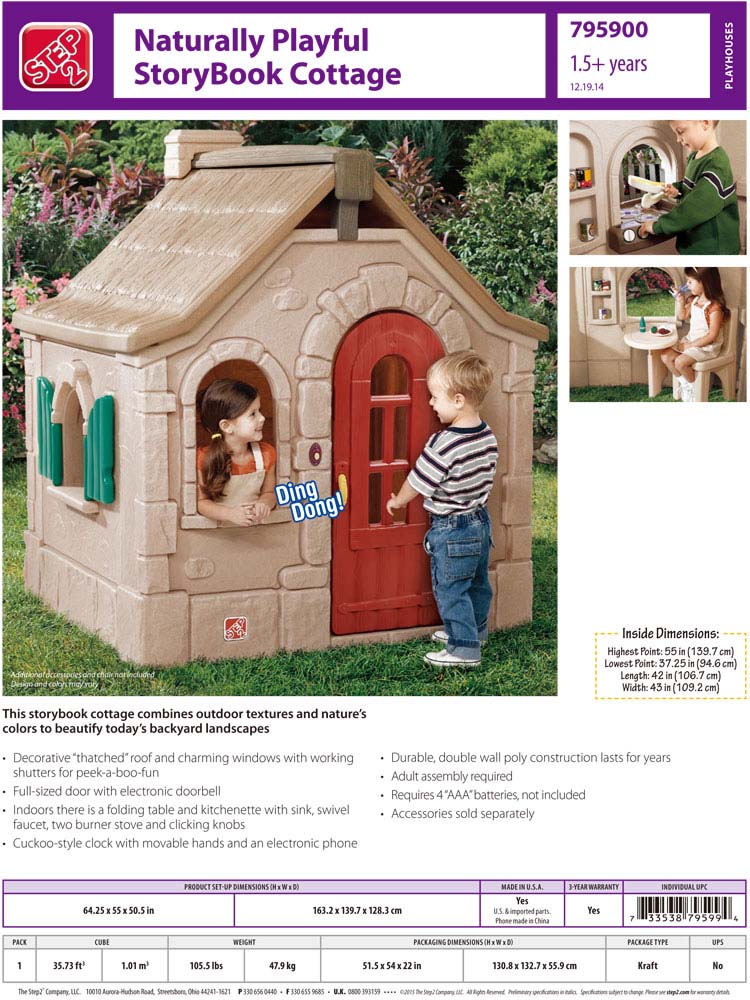 Paranino Online Only Overseas Order Step 2 Storybook Cottage