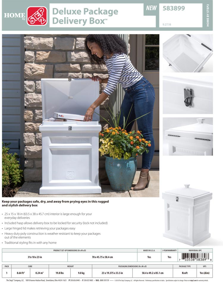 人気満点 楽天市場 Online Only 海外取寄 宅配box 一戸建て用 大容量 宅配ボックス 組立品 ステップ2 デラックス デリバリー ボックス 4色 Step2 配送区分a キッズ ベビー用品 パラニーニョ 楽天市場 Blog Belasartes Br