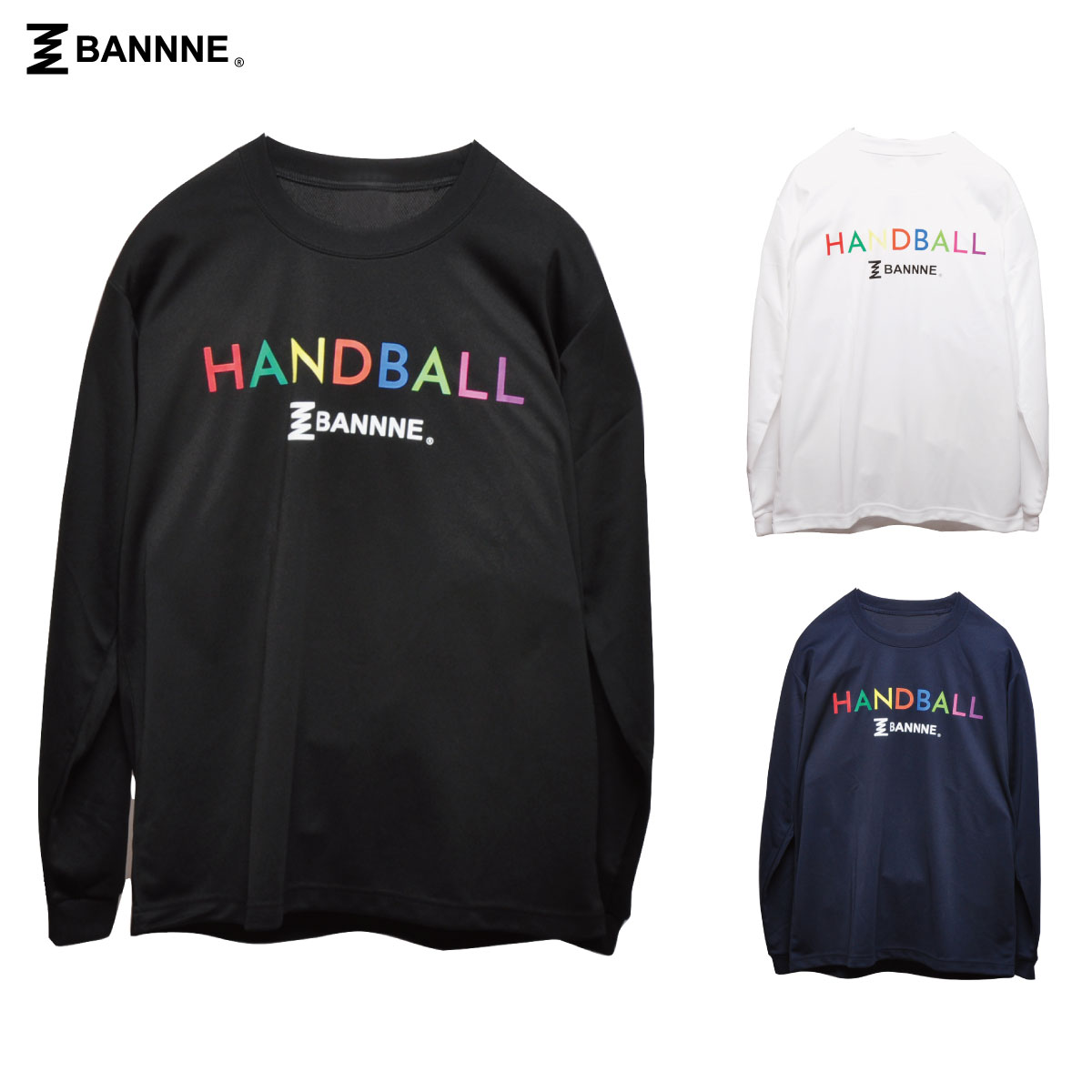 贈答 メール便OK BANNNE バンネ BNH-T106 ハンドボール L S ロングTシャツ ロンT ロングスリーブ ホワイト  whitesforracialequity.org