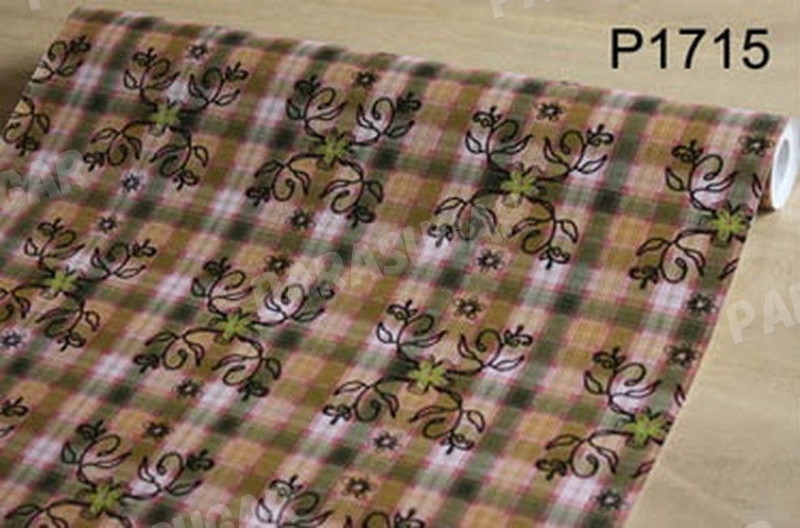 50m P1715 フラワー 花柄 チェック 壁紙 シール リフォーム 多用途 ウォールステッカー はがせる リメイクシート Bla Org Bw