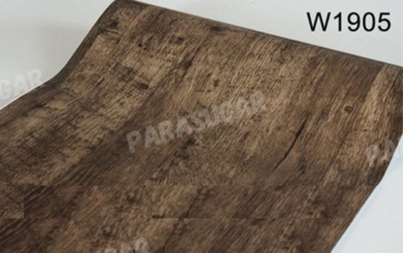 大人気国産木目調 茶 w1901 壁紙シール アンティーク 木目 リメイクシート 板 柄 ウォールステッカー 防水 壁材、壁紙