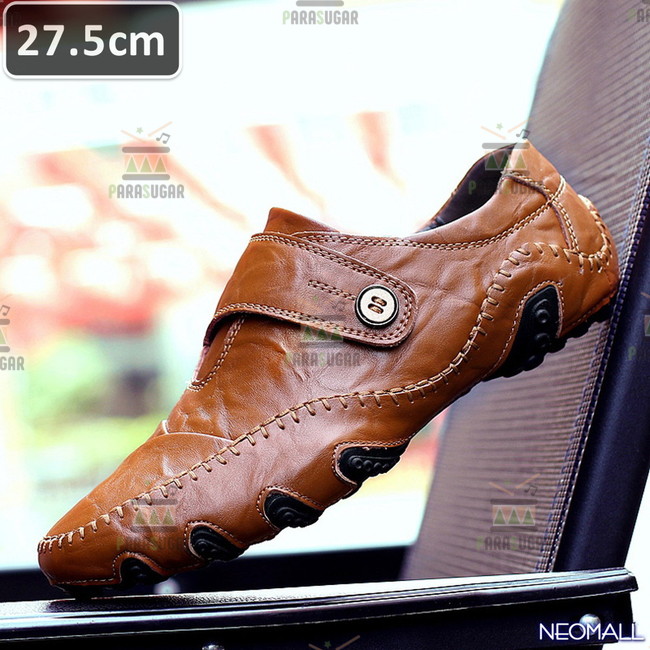 牛皮 型押し ☆ メンズ ビジネス レザー ワニ柄 シューズ ブラウン サイズ 27.5cm 革靴 靴 カジュアル 屈曲性 通勤 軽量 【621】｜PARASUGAR