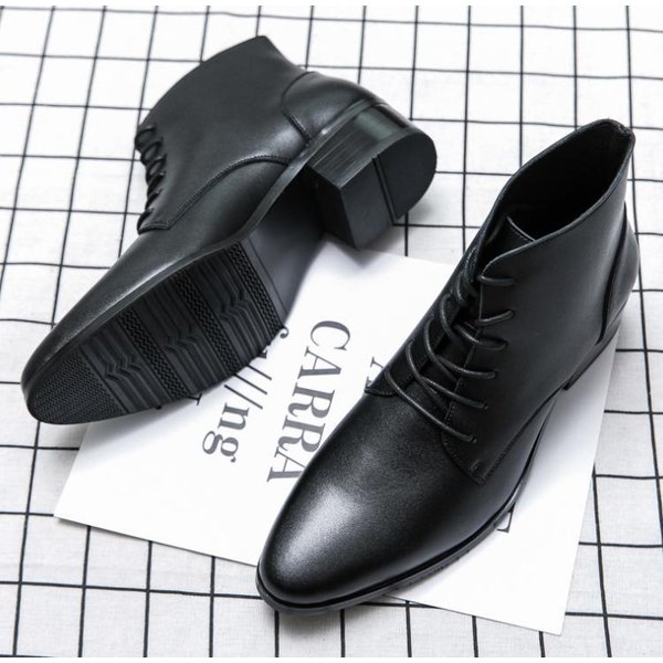 楽天市場】サイドジッパー付き メンズ ビジネス レザー シューズ