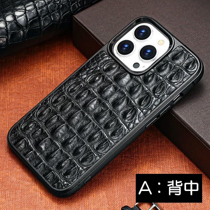 iPhone16 16Plus 16Pro 16Promax iPhone17 17Pro 17Air 17Promax カバー ワニ 本皮 背中 298-A