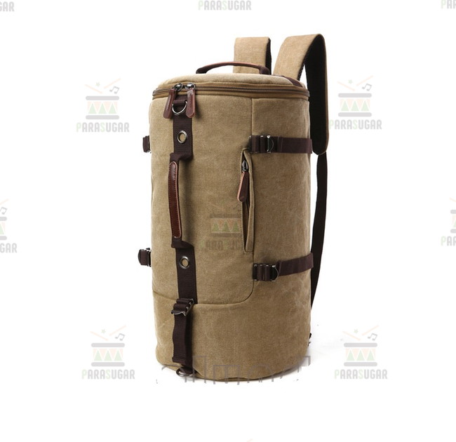 1485円 人気商品 シンプルデザイン 3way バッグ ベージュ キャンバス フライトバッグ ボストンバッグ ハンドバッグ 小旅行 通学 出張