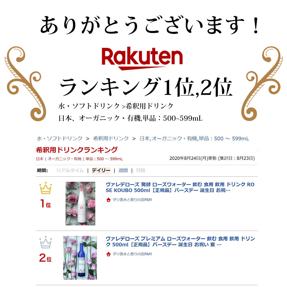 楽天市場 ヴァレデローズ プレミアム ローズウォーター 飲む 食用 飲用 ドリンク 60ml 正規品 バースデー 誕生日 お祝い イエナカ 父の日 ギフト ダリ香水と香りの店pam