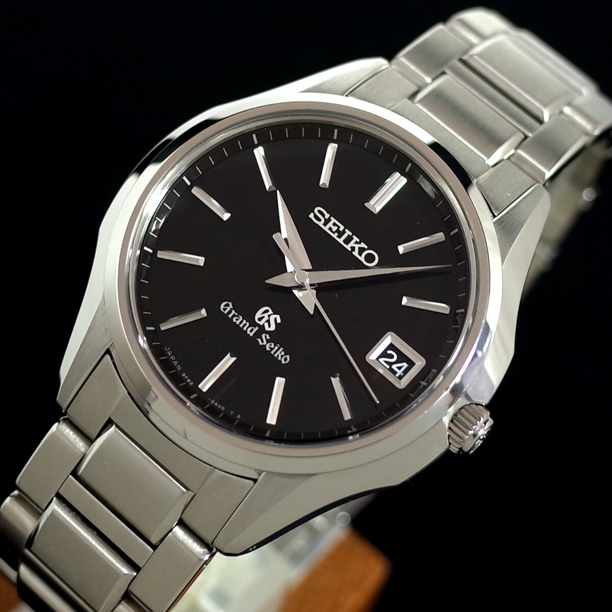 楽天市場 1年保証 グランドセイコー Sbgv015 9f 0ad0 電池交換済み 黒文字盤 メンズ ブラック 純正ブレスレット クォーツ 腕時計 Seiko 中古 ブランドショップパリノ