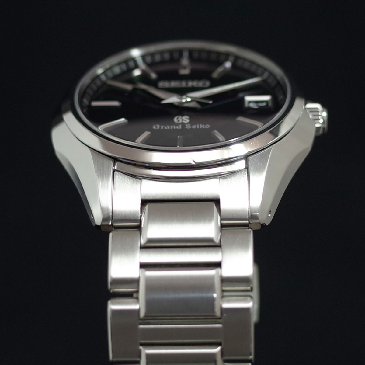 楽天市場 1年保証 グランドセイコー Sbgv015 9f 0ad0 電池交換済み 黒文字盤 メンズ ブラック 純正ブレスレット クォーツ 腕時計 Seiko 中古 ブランドショップパリノ