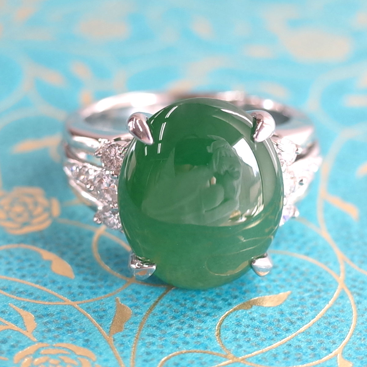 楽天市場】≪Jade≫ 樹脂含浸なし！！ 天然翡翠 大粒2.48ct