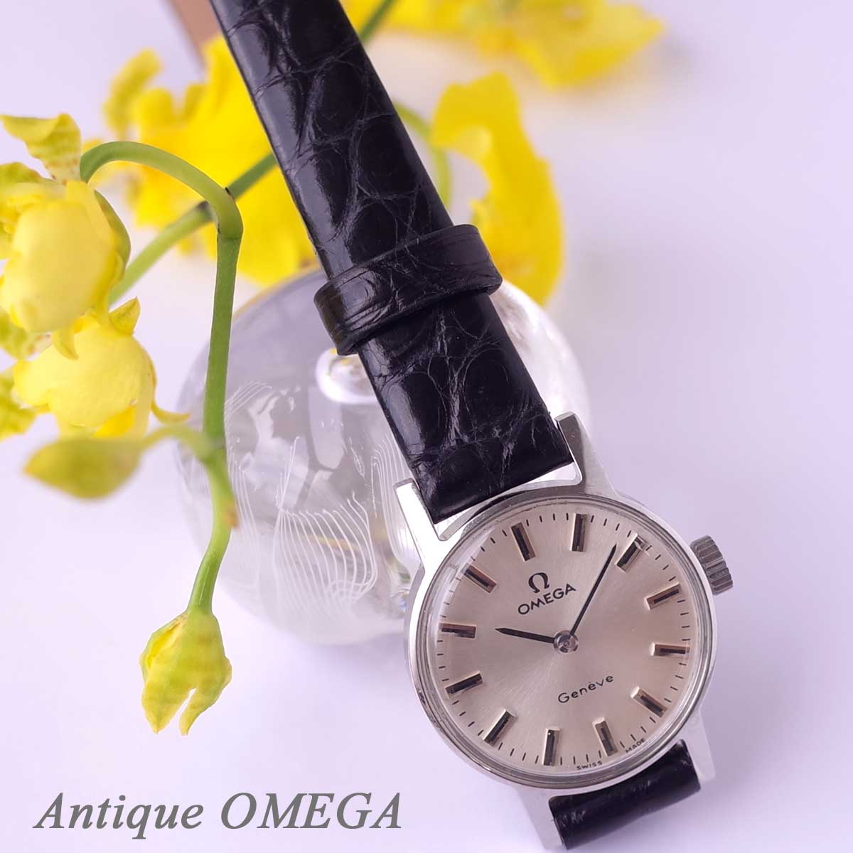 ゼロ ゲンフ 511.346 70’ｓ アンティーク ラウンド 真っただ中 レディース 手巻 新品革三尺帯 ウオッチ OMEGA OH済1年引きうける