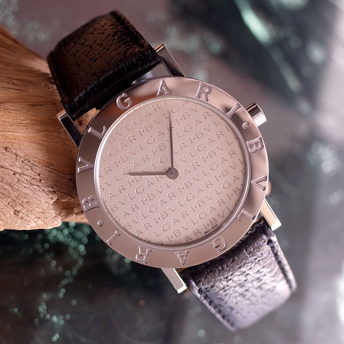 BVLGARI ブルガリブルガリ ロゴマニア BB33SL L番 シルバー 純正革ベルト 純正尾錠 メンズ クォーツ 腕時計